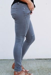 Gray Moto Jeans